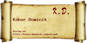 Kóbor Dominik névjegykártya